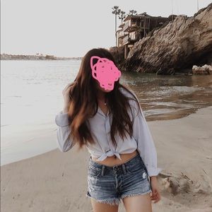 Brandy Melville / John Galt striped button shirt